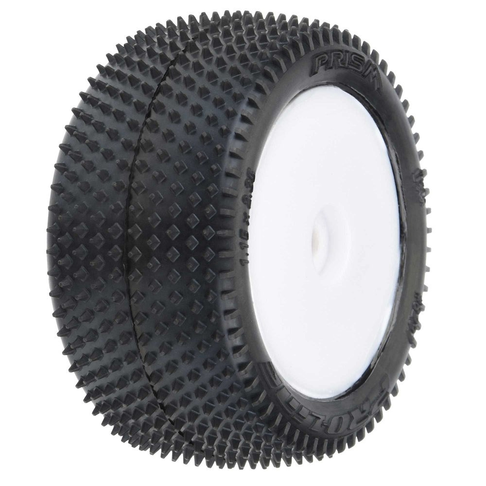 Pro-Line Racing Prism Carpet Tires MTD White Mini-B Rear PRO829713 RC Tire