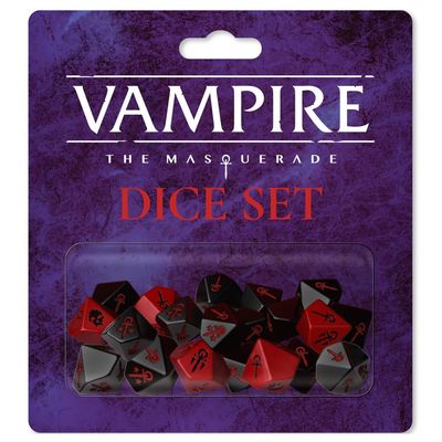 Renegade Games Studios Vampire: The Masquerade Dice Set - for Vampire: The Masquerade Roleplaying Game, New 5th Edition Dice Set