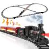 Hot Bee Train Set - Metal Train Toys with Luxury Tracks and Glowing Passenger, Christmas Train Sets for Around The Tree with Smokes, Lights & Sound, Toy Train Set for 3 4 5 6 7+ Years Old Boys Gifts view 1