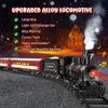 Hot Bee Train Set - Metal Train Toys with Luxury Tracks and Glowing Passenger, Christmas Train Sets for Around The Tree with Smokes, Lights & Sound, Toy Train Set for 3 4 5 6 7+ Years Old Boys Gifts view 2