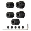 5Pack ShareGoo Steel 48P 3.175mm Pinion Gear Sets 13T 14T 15T 16T 17T fit 3.175mm (1/8-Inch) Shaft Compatible with Arrma HPI Kyosho Losi Axial Traxxas Tamiya Associated 1/10 RC Car Monster Truck Buggy view 1