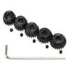 5Pack ShareGoo Steel 48P 3.175mm Pinion Gear Sets 18T 19T 20T 21T 22T fit 3.175mm (1/8-Inch) Shaft Compatible with Arrma HPI Kyosho Losi Axial Traxxas Tamiya Associated 1/10 RC Car Monster Truck Buggy view 2