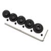 5Pack ShareGoo Steel 48P 3.175mm Pinion Gear Sets 23T 24T 25T 26T 27T fit 3.175mm (1/8-Inch) Shaft Compatible with Arrma HPI Kyosho Losi Axial Traxxas Tamiya Associated 1/10 RC Car Monster Truck Buggy view 1