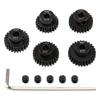 5Pack ShareGoo Steel 48P 3.175mm Pinion Gear Sets 23T 24T 25T 26T 27T fit 3.175mm (1/8-Inch) Shaft Compatible with Arrma HPI Kyosho Losi Axial Traxxas Tamiya Associated 1/10 RC Car Monster Truck Buggy view 2