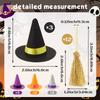 24 Pieces Wine Bottle Toppers - Mini Witch Hats, Brooms and Felt Caps for Halloween Party Favors and Crafts view 2
