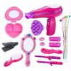 MEGAFUN Little Girls Beauty Hair Salon Toy Kit with Toy Hairdryer, Mirror & Other Accessories, Fashion Pretend Makeup Set for Kids view 3