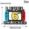 Level Up Cake Topper - Level 6th Game Sign Theme Party Decorations for Video Game Themed Kids Boy Girl Party Supplies view 2