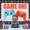 Level Up Cake Topper - Level 6th Game Sign Theme Party Decorations for Video Game Themed Kids Boy Girl Party Supplies view 3