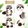 2 Pieces Raccoon Stuffed Animal Small Cute Plush Raccoon Brown Plushie Woodland Toy Soft Animal Doll for Babies Children Kids Girls Boys view 3