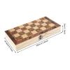 3 in 1 Chess, Checkers and Backgammon Sets, Wooden Chess Set with Interior for Storage, Travel Chess Board Game, Foldable Chess Table, for Adult and Kids,11.4"x11.4" view 2