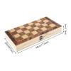 3 in 1 Chess, Checkers and Backgammon Sets, Wooden Chess Set with Interior for Storage, Travel Chess Board Game, Foldable Chess Table, for Adult and Kids,17.3"x17.3" view 2