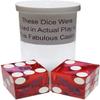 Cyber-Deals Wide Selection Craps Bundle Set: Las Vegas Style Felt Layout + Pair 19mm Authentic Nevada Casino Table-Played Dice (Aliante (Red Polished)) view 4