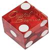 Authentic Nevada Casino Table-Played 19mm Matching Serial Numbers Craps Dice (Sets 2, 3, 4 or 5) with Black Velvet Pouch (Set of 3, Crystal Bay Club (Red Polished)) view 1