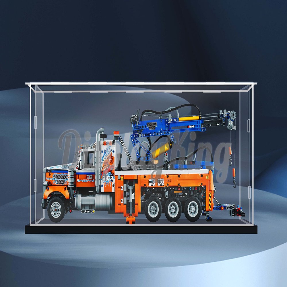 Acrylic Display case Compatible with Heavy-Duty Tow Truck 42128 (Model Set is not Included) (No Background)