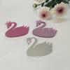 12PCS Mirror Cake Topper, Acrylic Cupcake Charm, Swan Cake Topper,Princess Themed Topper Princess Cupcake Topper (Pink Mirror) view 3