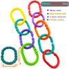 COLVWOFA Baby Toys Links-to-Go Car Seat and Hanging Stroller Ring Toy, Larger Connecting Ring Travel Accessory Set view 3