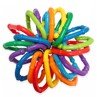 COLVWOFA 50PCS Baby Rings Toy Links Plastic Babies Teething Ring Attach Baby Toys to Strollers or Carrier Seat or Baby Bouncers for Infants