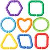COLVWOFA 50PCS Baby Rings Toy Links Plastic Babies Teething Ring Attach Baby Toys to Strollers or Carrier Seat or Baby Bouncers for Infants view 2