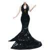 Gorgeous Handmade Doll Dress, Doll Clothes Evening Gown with Sequin Fashion Show, Wedding Party Outfits for 11.5 inch Dolls Accessories (Black) view 1
