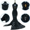 Gorgeous Handmade Doll Dress, Doll Clothes Evening Gown with Sequin Fashion Show, Wedding Party Outfits for 11.5 inch Dolls Accessories (Black) view 2