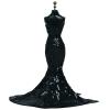 Gorgeous Handmade Doll Dress, Doll Clothes Evening Gown with Sequin Fashion Show, Wedding Party Outfits for 11.5 inch Dolls Accessories (Black) view 4