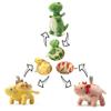 TUMAMA Stuffed Toys,Hanging Reversible Dinosaur & Egg Plushies Set for Easter Decoration Baby Gym Carseat Crib,Soft Plush Animal Toy for Kids Toddlers Boys Girls,3PCS view 1