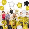 2022 Balloons New Year's Eve Party Supplies Decorations 2022 Graduation Balloons Supplies Balloons Night Anniversary Party 2022 Party Favor New Year Eve Festival Party Supplies Red Gold Balloons view 2