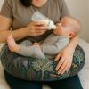2 Pack Baby Nursing Pillow Cover Newborn U-Shaped Breastfeeding Pillowcase Cushion Cover Stretchy Replaceable Forest&Floral Pillow Cover Slipcover 22.5x18 (Forest + Retro Geometry) view 3
