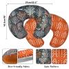 2 Pack Baby Nursing Pillow Cover Newborn U-Shaped Breastfeeding Pillowcase Cushion Cover Stretchy Replaceable Forest&Floral Pillow Cover Slipcover 22.5x18 (Forest + Retro Geometry) view 4