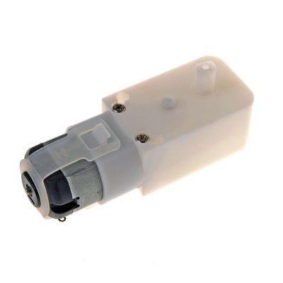 2Pcs Plastic Gear Motor TT DC 6V TT Motor Ratio 1:256 Plastic Speed Reducer Gear Box Motor Single Axis Gearbox White