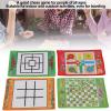 Alomejor Snake Ladder Game Portable Flying Chess Ludo Board Game Set for Family Parent Child view 3