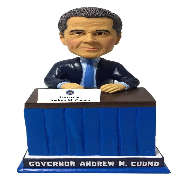 Governor Andrew Cuomo New York Sitting at Desk with tie Bobblehead