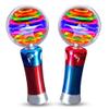 ArtCreativity 7.5 Inch Light Up Magic Ball Toy Wands for Kids, Set of 2, Flashing LED Wands for Boys and Girls, Thrilling Spinning Light Show, Batteries Included, Fun Gift or Birthday Party Favor view 1