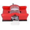 Manual Cards Shuffler, 1-2 Deck of Card Holder, Easy Hand Cranked System, Card Shuffling Machine for Poker, Casino Card Shuffler for Home, Travel, Business, Card Games, 9.1 x 4.3 x 4.3in(red) view 3