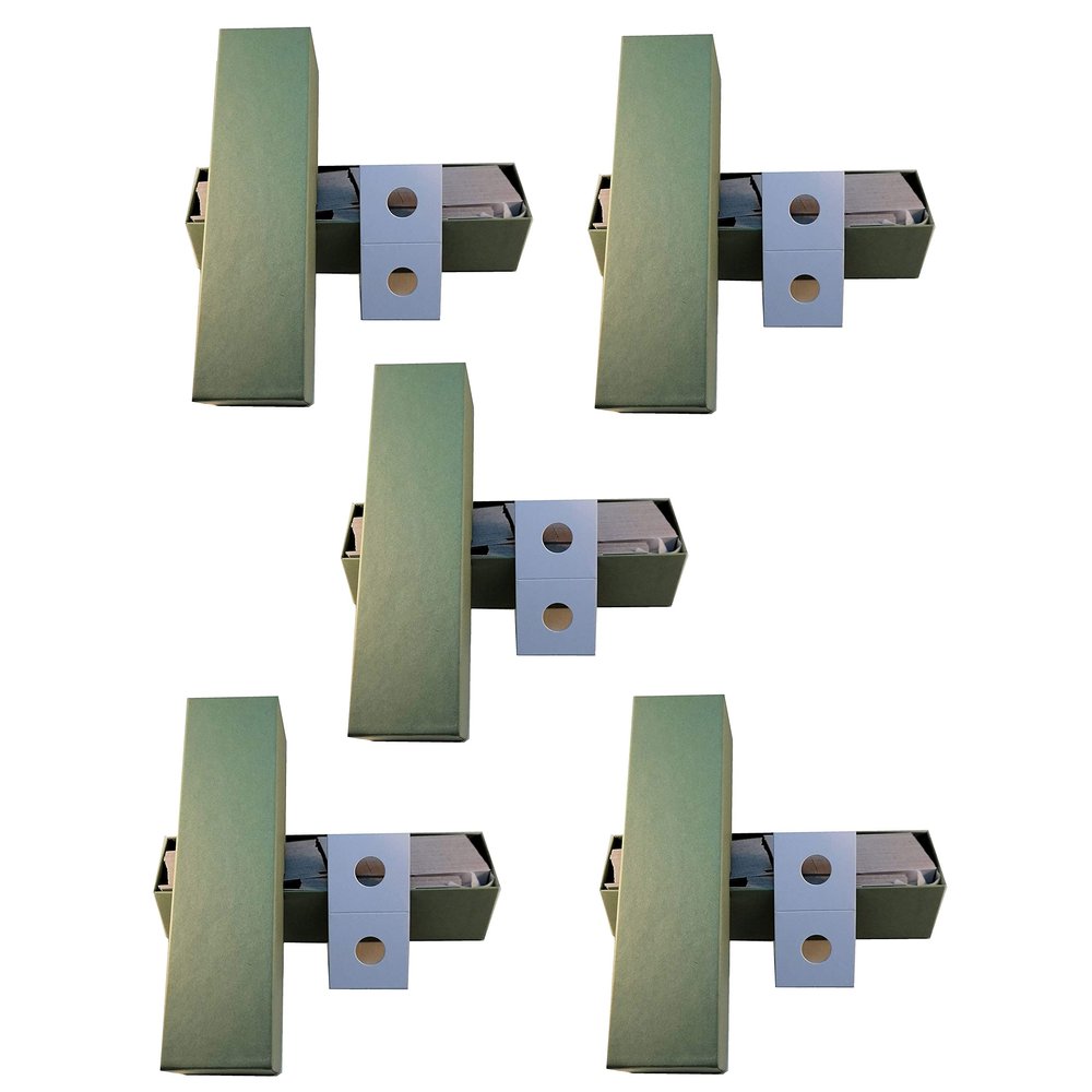 Guardhouse 2 x 2 Paper Staple Coin Holders for U.S. and Canada Dimes and Coins up to 18mm 500 Count with Single Row Boxes in Dime Green