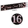 16th Birthday Decorations Sweet 16 Banner Party Supplies, Rose Gold Happy Sweet Sixteen Birthday Party Decor for Girl, 16 Year Old Birthday Yard Sign for Indoor Outdoor view 2