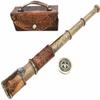 Victoria Brass Telescope with Vintage Leather Case Nautical Handheld Antique Maritime Dollond London Spyglass Navigation Fathers/Mother Gift view 1