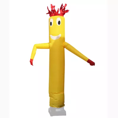 10FT/3M Inflatable Puppet Sky Air Wind Tube Puppet Sky Wavy Dancer Without Blower(Yellow)