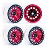 1.9 Beadlock Wheels Rims, for 1/10 RC Crawler Car Traxxas TRX4 D90 Axial SCX10 SCX10 II 90046 SCX10 III AXI03007,Aluminum Alloy (Red) view 1