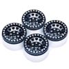 1.9 Beadlock Wheels Rims, for 1/10 RC Crawler Car Traxxas TRX4 D90 Axial SCX10 SCX10 II 90046 SCX10 III AXI03007,Aluminum Alloy (Black) view 1
