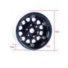 1.9 Beadlock Wheels Rims, for 1/10 RC Crawler Car Traxxas TRX4 D90 Axial SCX10 SCX10 II 90046 SCX10 III AXI03007,Aluminum Alloy (Black) view 4
