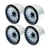 1.9 Beadlock Wheels Rims, for 1/10 RC Crawler Car Traxxas TRX4 D90 Axial SCX10 SCX10 II 90046 SCX10 III AXI03007,Aluminum Alloy (Silver) view 1