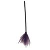 Froiny Halloween Witch Broom Model Plastic Wizard Broom Props Cosplay Costume Accessories for Party Halloween Decoration, Purple, 89x31cm view 1