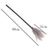 Froiny Halloween Witch Broom Model Plastic Wizard Broom Props Cosplay Costume Accessories for Party Halloween Decoration, Purple, 89x31cm view 2