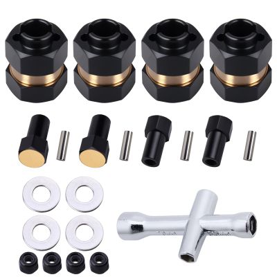 4pcs Hobbyfire 7mm Wheel Hex Hub Extended Wheel Hubs Adapter for Axial SCX24 Gladiator C10 Bronco Deadbolt JLU AXI90081 AXI00001 AXI00002 AXI00005 AXI00006 1/24 RC Crawler Car Upgrades