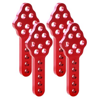 Aluminum Shock Mount Lift Kit Set for 1/10 Axial SCX10 SCX10 II 90046 D90 D110 RC Crawler Car Upgrades Replacement (Red)