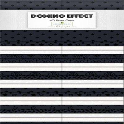 Wilmington Prints Karat Gems Effect 2 1/2" Strip Set Packs 40 Pieces, Domino Effoect