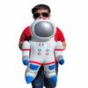 Zugar Land Outer Space Mission - Inflatable Astronaut & Space Shuttle (Set of 2) Self Standing Cosmos Exploration Mission Inflate Cosmonauts Themed Party with Hanging Tag. view 4