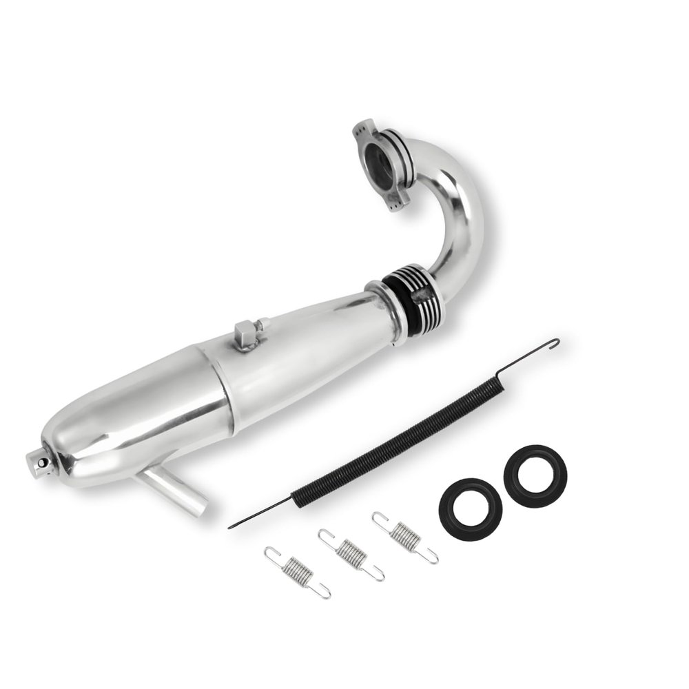 RC Exhaust Pipe, Aluminum Alloy Exhaust Joint Tubing Remote Vehicle Accessories for 1/8 RC Gas Truck