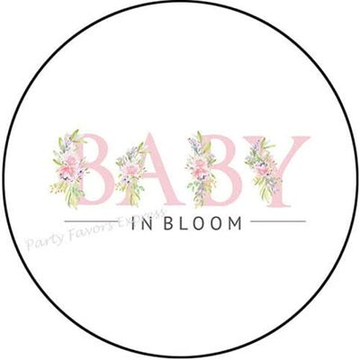 1.5" Inch Baby in Bloom Baby Shower Stickers - Baby Shower Stickers Girl - Baby in Bloom Stickers for Baby Shower Envelope Seals Labels - D #AA61RK (180 Pcs)